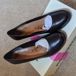 Ros Hommerson, black kid pumps, 7 1/2 M